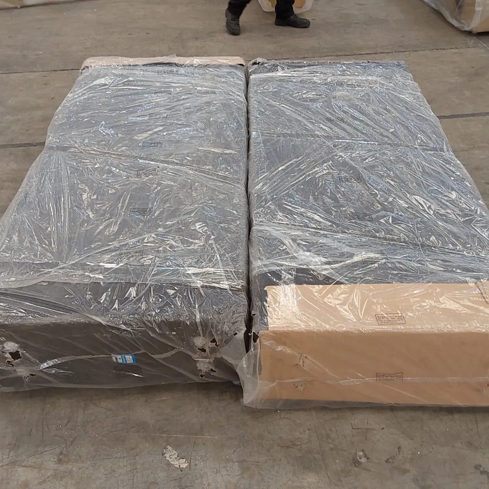 BAGGED DESIGNER 6FT SUPERKING DIVAN BASE - CHOCOLATE BROWN (2 PIECES)