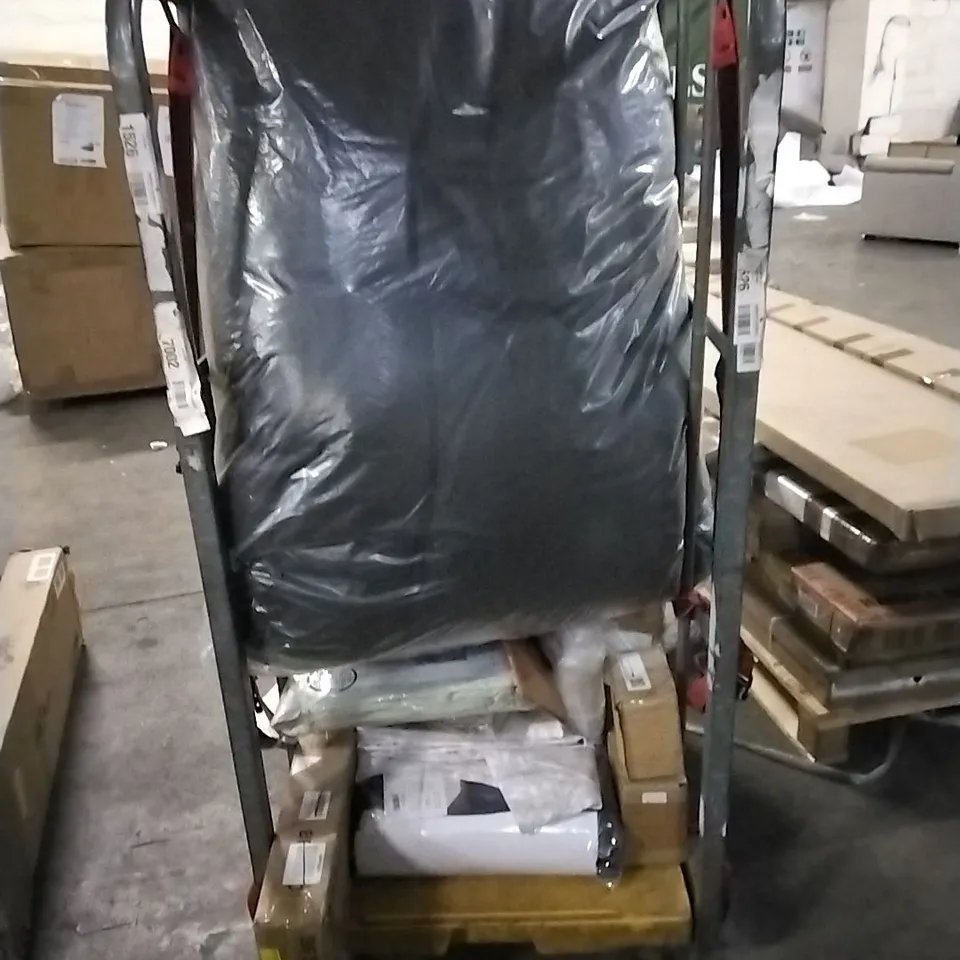 PALLET OF HOUSEHOLD ITEMS TO INCLUDE slide, dog bed, curtains and globe etc...