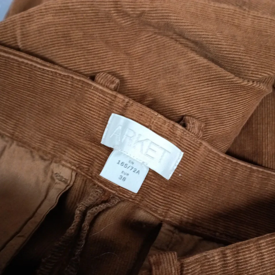 ARKET BROWN CORDUROY TROUSERS – UK 8 (EU 36) – WOMEN'S
