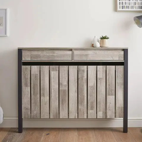 BOXED LLOYD PASCAL LINLEY MEDIUM RADIATOR COVER IN WOOD EFFECT - COLLECTION ONLY