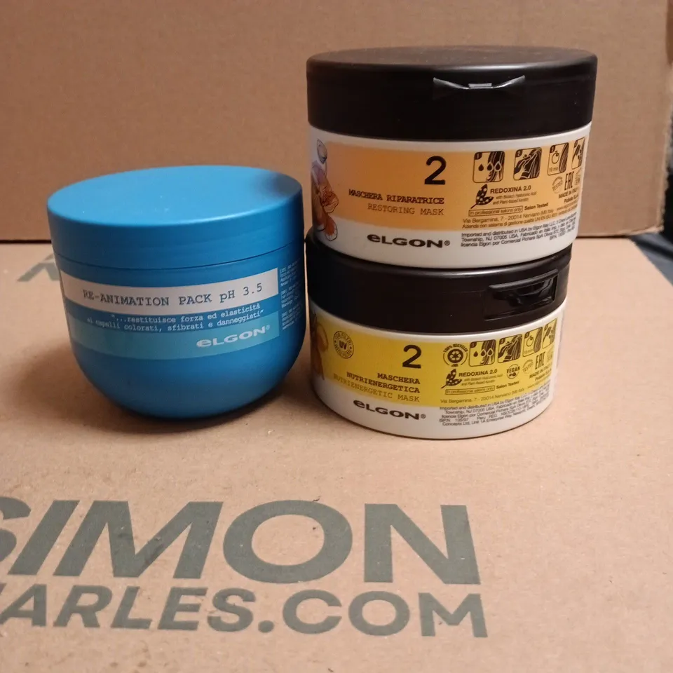 BOX OF 7 ELGON HAIRCARE TREATMENT MASKS
