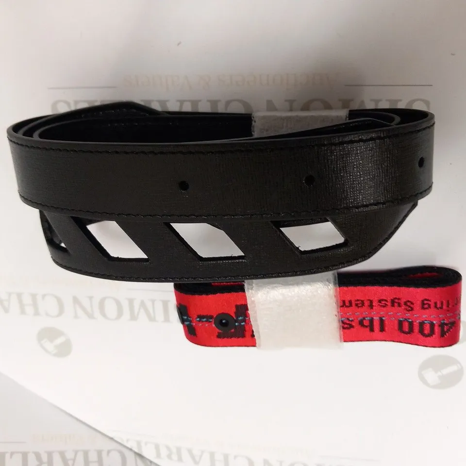 OFF-WHITE  BLACK AND WHITE CUT FLAP BAG
