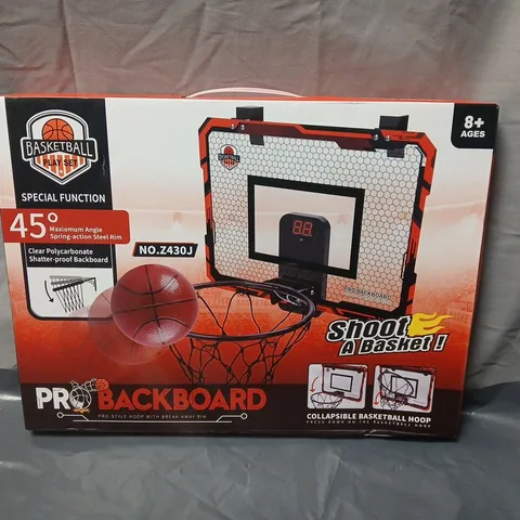 BOXED PRO BACKBOARD BASKETBALL TOY SET BACKBOARD & HOOP