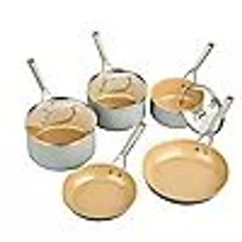 NINJA EXTENDED LIFE CERAMIC 5 PIECE FRYING PAN AND SAUCEPAN SET
