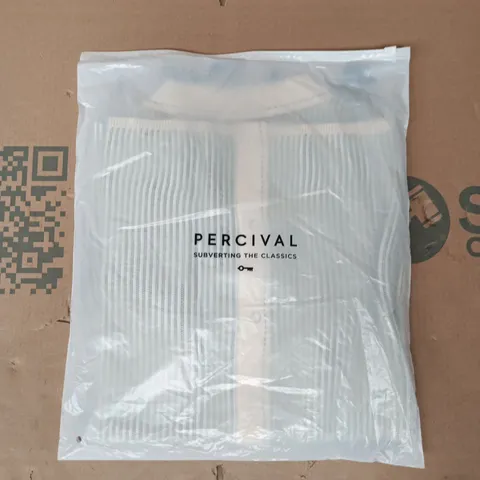 BAGGED PERCIVAL DIXON REGULAR KNITTED POLO IN ECRU SIZE LARGE