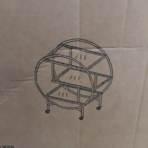 BOXED DIXIE DRINKS TROLLEY - GOLD (1 BOX)