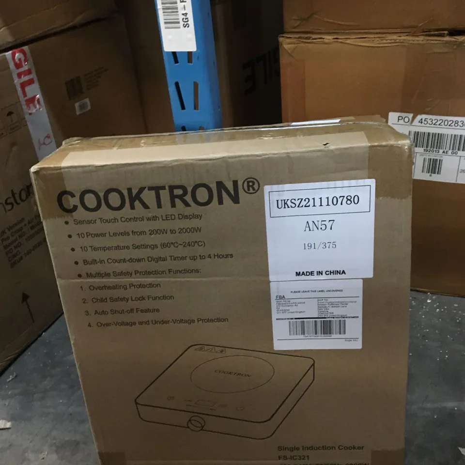 COOKTRON SENSOR TOUCH CONTROL WITH LED DISPLAY SINGLE INDUCTION COOKER