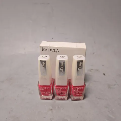 BOX OF APPROX 100 ISADORA WONDER NAIL WIDE BRUSH VARNISHES IN 715 PINK LEMONADE
