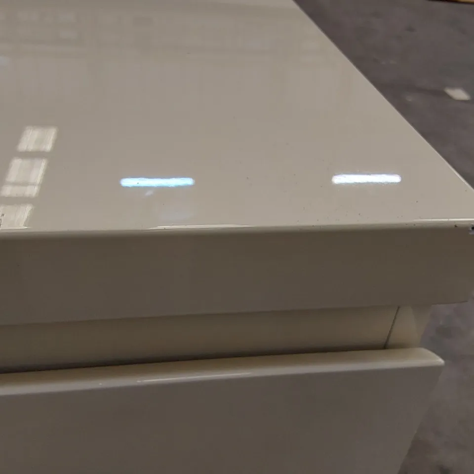 BRAND NEW 2-DRAWER BED SIDE TABLE - SET OF 2, CREAM (2 ITEMS)