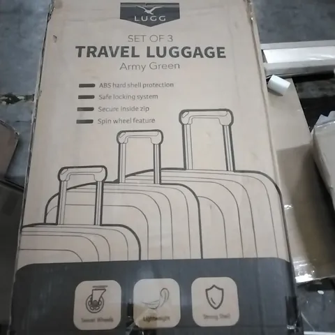 BOXED LUGG HARDSHELL TRAVEL SUITCASE - ARMY GREEN 