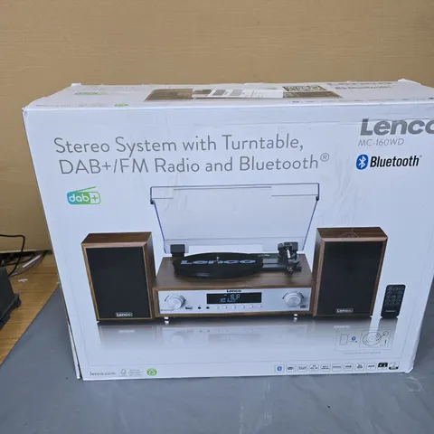 LENCO MC-160WD STEREO SYSTEM WITH TURNTABLE, DAB+/FM RADIO AND BLUETOOTH
