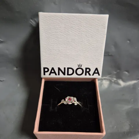 BOXED PANDORA BEAUTY AND THE BEAST ROSE RING