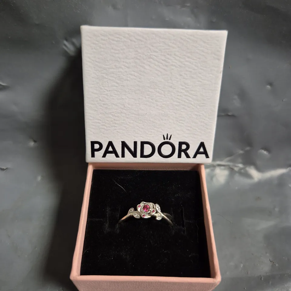 BOXED PANDORA BEAUTY AND THE BEAST ROSE RING