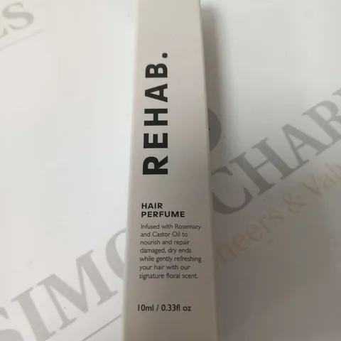 APPROXIMATELY 10 BOXED REHAB HAIR PERFUME 10ML