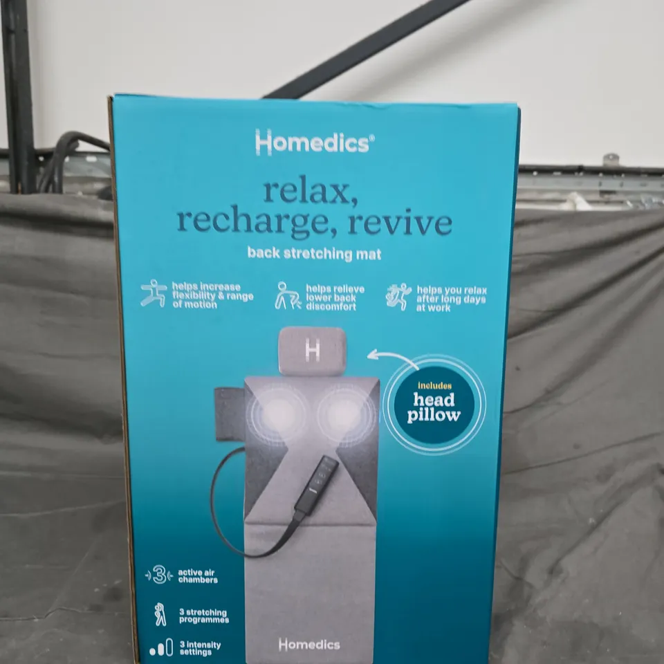 HOMEDICS RELAX, RECHARGE, REVIVE BACK STRETCHING MAT – BOXED 