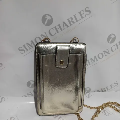 FRANK USHER CROSS BODY PHONE POUCH - GOLD METALLIC