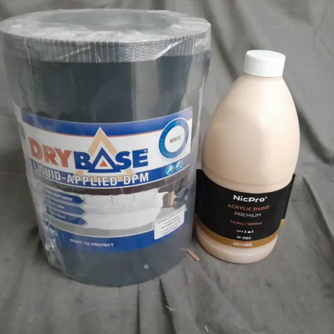 BOX OF APPROXIMATELY 7 PAINTS TO INCLUDE DRY BASE - NICPRO ACRYLIC PAINT COLLECTION ONLY 