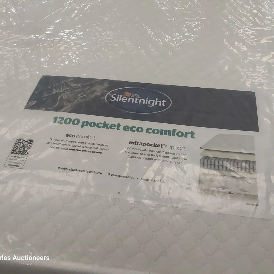 QUALITY BAGGED SILENTNIGHT 1200 ECO COMFORT POCKET SPRUNG KING SIZE 5' MATTRESS