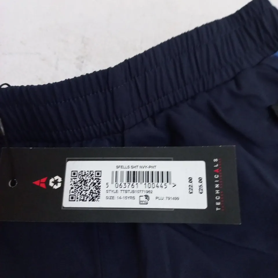 TECHNICALS OUTDOOR PERFORMANCE KIDS' SHORTS – NAVY, 14-15 YRS