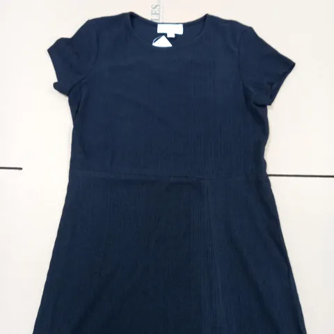 RONNIE NICOLE TEXTURED RIB KNIT DRESS BLACK SIZE 10