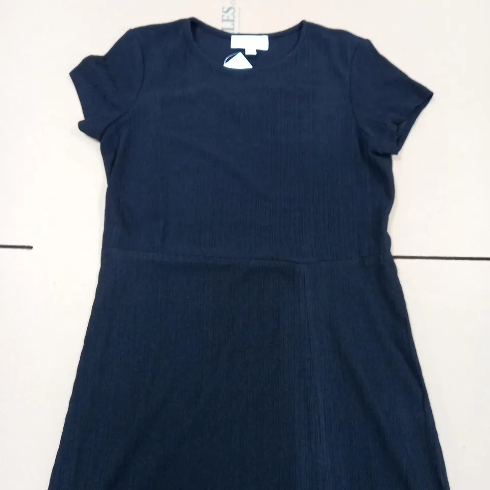 RONNIE NICOLE TEXTURED RIB KNIT DRESS BLACK SIZE 10