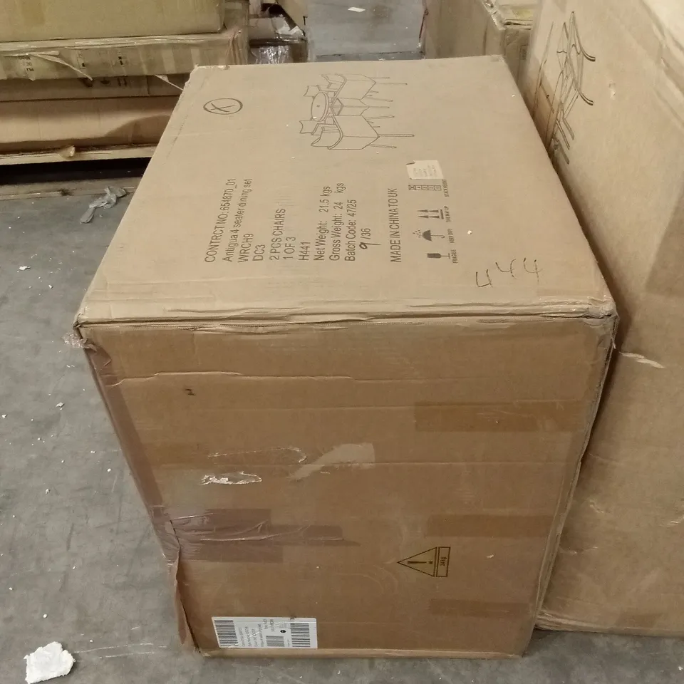 BOXED ANTIGUA SET OF 2 OUTDOOR CHAIRS // CHAIRS ONLY (1 BOX)