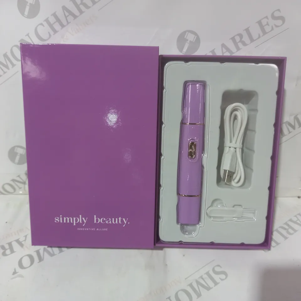 BOXED BEAUTY 2 IN 1 SUPER SMOOTH FACE & BROWS HAIR REMOVER, PURPLE