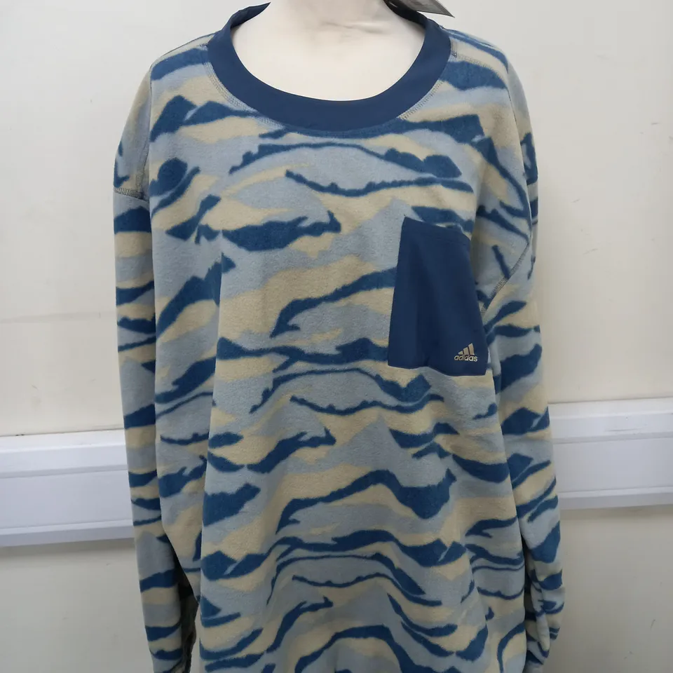 ADIDAS CAMOUFLAGE FLEECED JUMPER SIZE 2XL