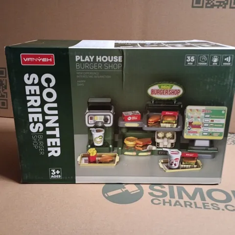 VANHEY COUNTER SERIES MINI BURGER SHOP PLAYSET – BOXED, 3+