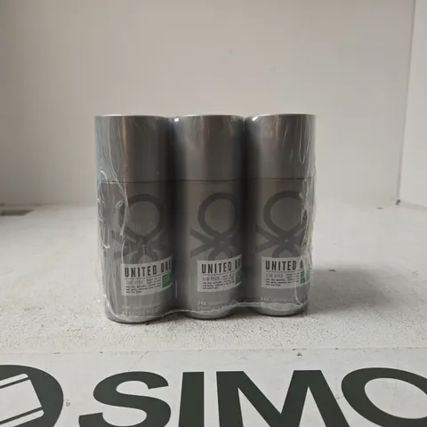 SET OF 6 BENETTON UNITED DREAMS AIM HIGH DEODORANT SPRAY 150ML