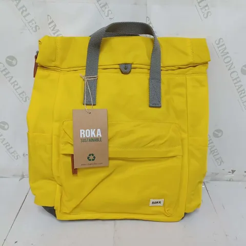 ROKA CANFIELD B RECYCLED NYLON MEDIUM BAG IN MUSTARD