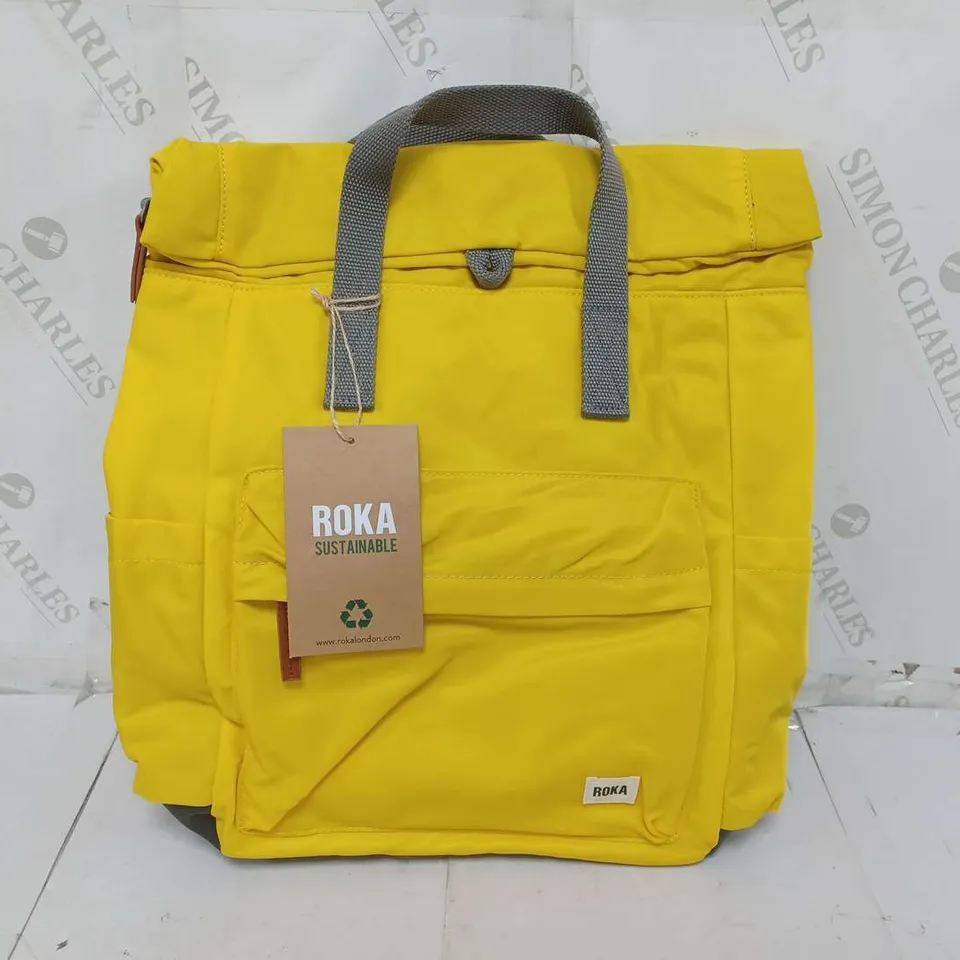 ROKA CANFIELD B RECYCLED NYLON MEDIUM BAG IN MUSTARD