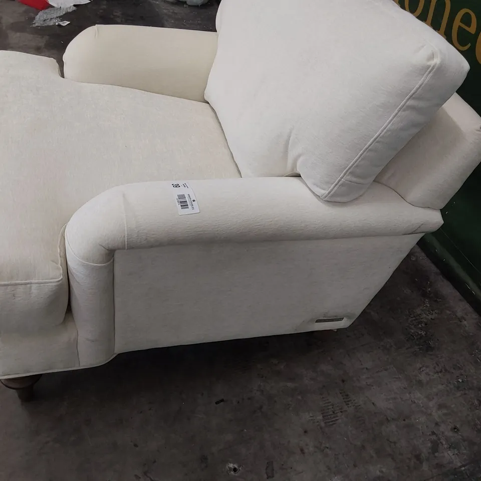 QUALITY BRITISH MADE LOUNGE Co EASY CHAIR NATURAL FABRIC 