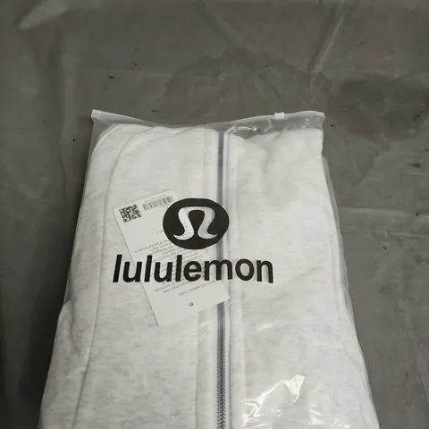 LULULEMON ZIP HOODIE – HEATHER GREY SIZE 6