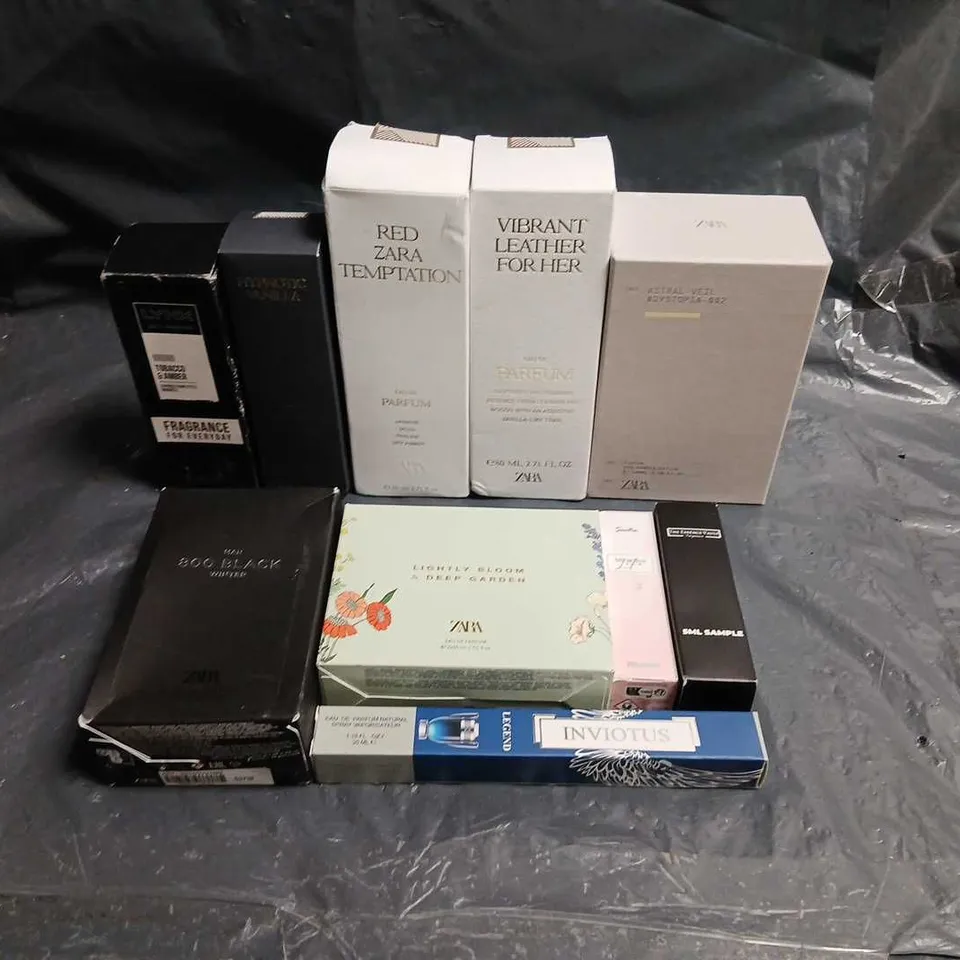 TEN ASSORTED BOXED FRAGRANCES TO INCLUDE; ZARA, SENTIO AND LYNX