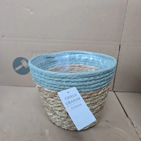 BOX OF APPROX 24 GISELA GRAHAM LONDON WOVEN BASKET PLANTER
