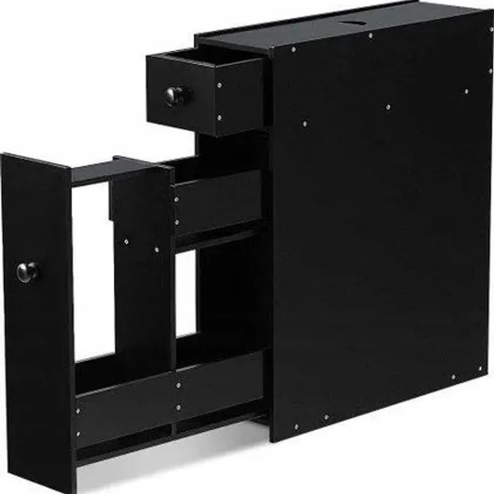 BOXED COSTWAY BATHROOM CABINET SPACE SAVER STORAGE ORGANIZER - BLACK