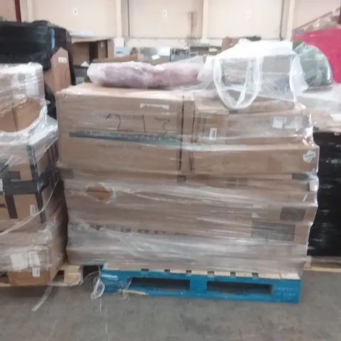 PALLET OF ASSORTED ITEMS INCLUDING EXCUI BEDSIDE TABLE CABINET, METAL CLOTHES RACK WITH STORAGE SHELF, C-HOPETREE