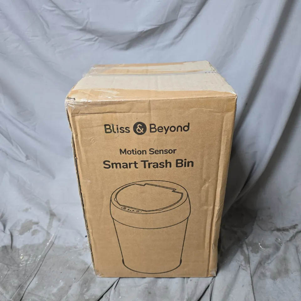 BLISS & BEYOND MOTION SENSOR SMART TRASH BIN – BLACK