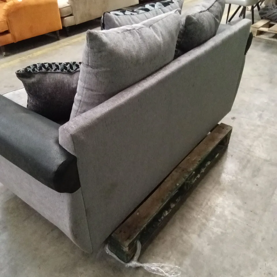 NARVA FABRIC/FAUX LEATHER 2 SEATER SOFA RRP £849