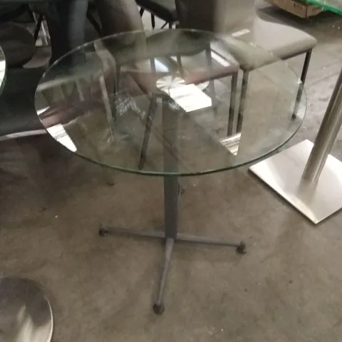 DESIGNER ROUND GLASS TOP TABLE