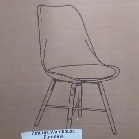BOXED SET OF 2 KARI DINING CHAIRS IN WHITE AND NATURAL