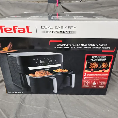 BOXED TEFAL DUAL EASY FRY DOUBLE DRAW AIR FRYER
