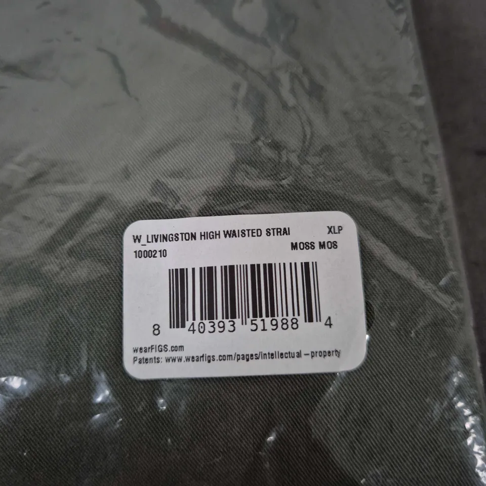 FIGS LIVINGSTON HIGH-WAISTED SCRUB PANTS – WOMEN'S MOSS - SIZE XLP