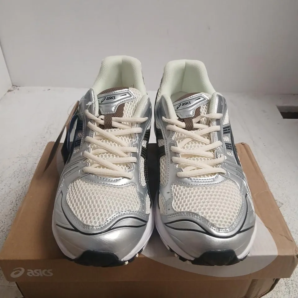 ASICS GEL-KAYANO 14 RUNNING SHOES – SILVER/WHITE/BLACK, UK 10½ (US 11½)