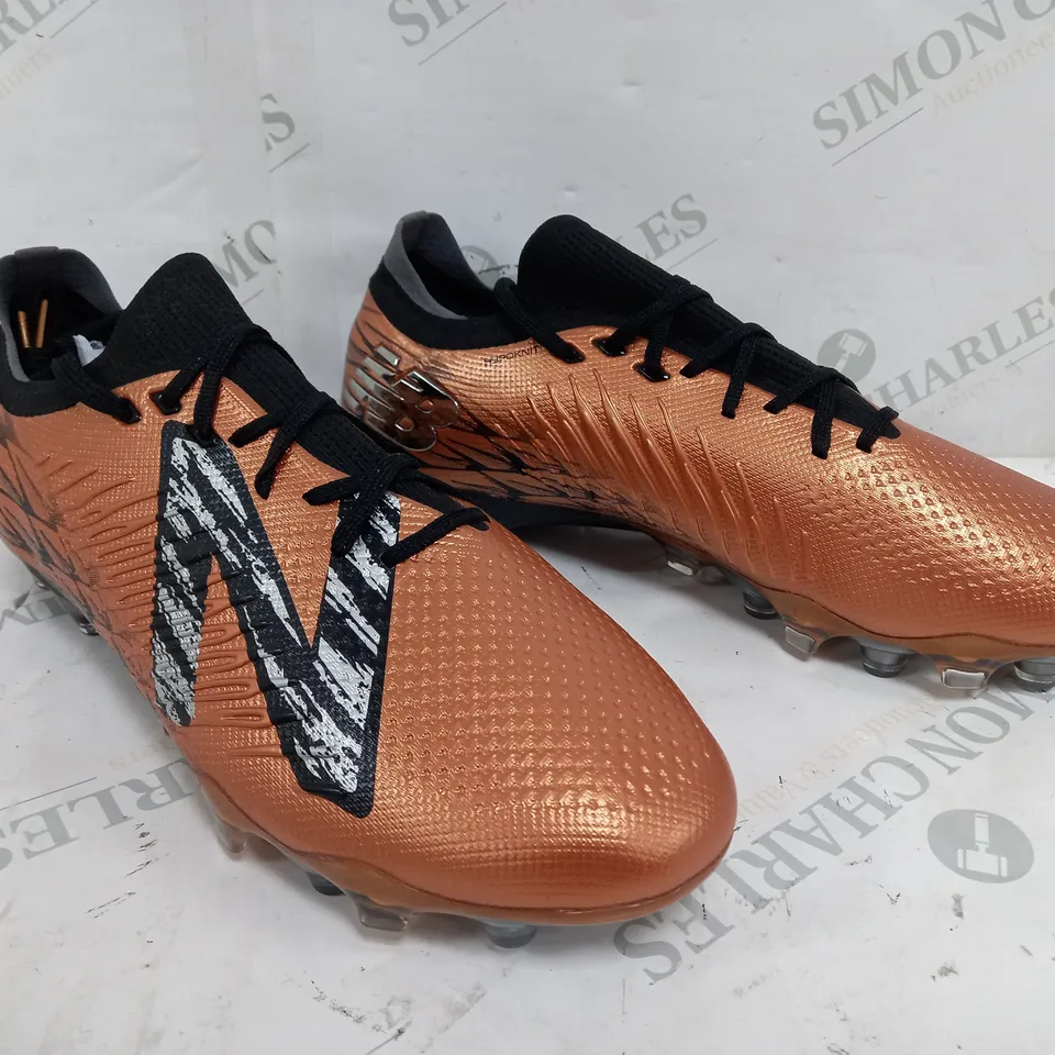 NEW BALANCE TEKELA METALLIC BRONZE FOOTBALL BOOTS - UK 11