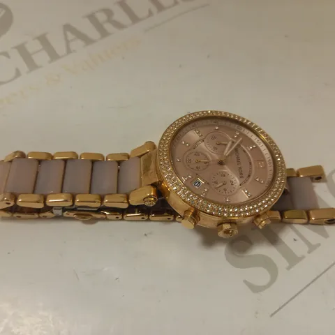MICHAEL KORS PARKER ROSE GOLD STAINLESS STEEL WRIST WATCH