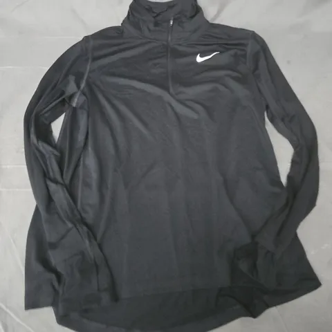 NIKE RUNNING DRI-FIT QUARTER ZIP TOP – BLACK, SIZE M