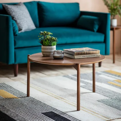 BOXED BURLEY SOLID WOOD 3 LEGS COFFEE TABLE (1 BOX)