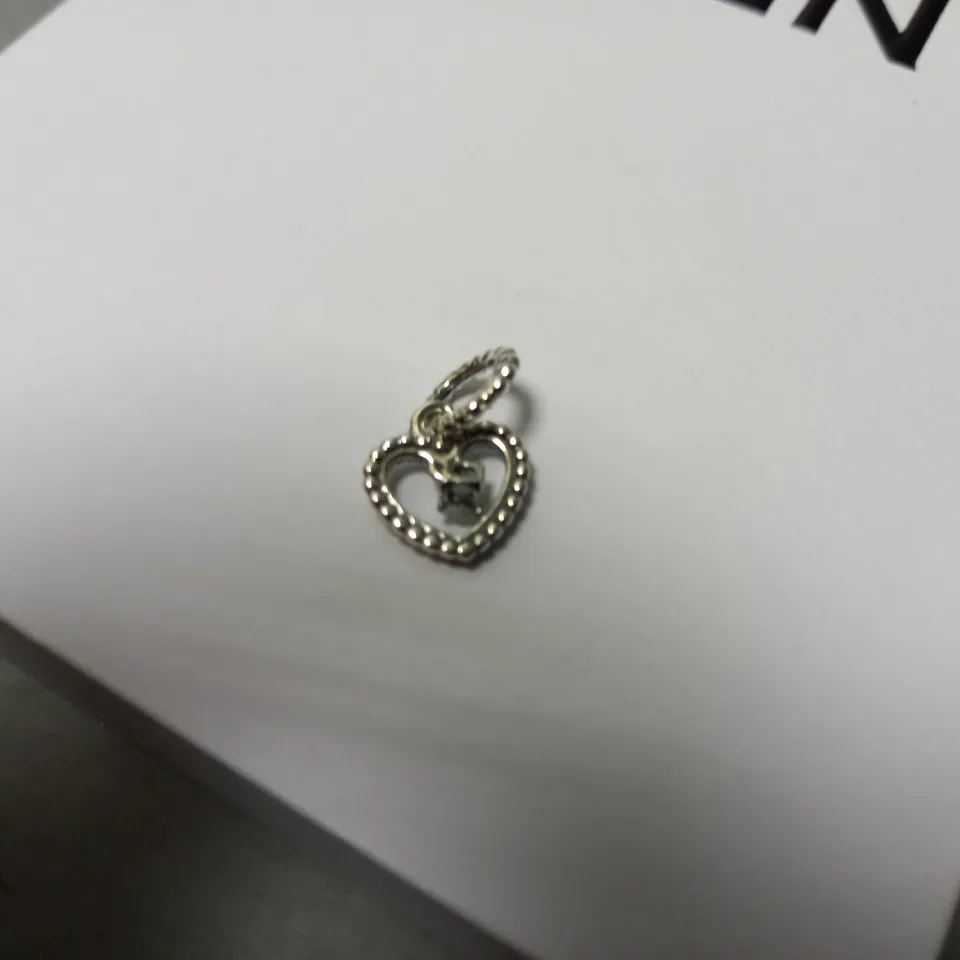 BOXED PANDORA APRIL BIRTHSTONE HEART DANGLE CHARM
